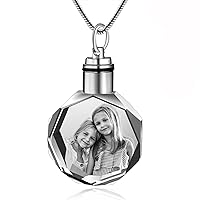 Bivei Custom Photo Dog Tag Necklace Personalized Memorial Necklace with Picture for Men & Women Customized Stainless Steel Jewelry Gift