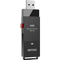 BUFFALO External SSD 1TB - Up to 600MB/s - USB-C - USB-A - USB 3.2 Gen 2 (Compatible with PS4 / PS5 / Windows/Mac) - External Solid State Drive Stick - ‎‎SSD-PUT1.0U3B