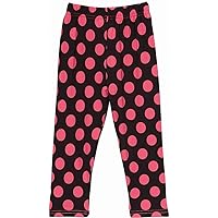 Black & Hot Pink Dot Leggings Girl's
