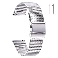 Stainless Steel Mesh Watch Band for Mens Women, Quick Release Mesh Watch Straps 12mm 14mm 16mm 18mm 20mm 22mm