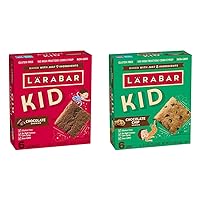Larabar Kid, Chocolate Brownie Bars, 6-0.96 oz. Bars (8 Boxes), Gluten Free, Whole Food Snack Bars & Chocolate Chip Cookie, 5.76 oz, 6Count (Pack of 8)