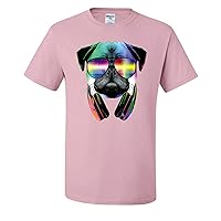 Colorful Pug DJ Pop Culture Mens T-Shirts