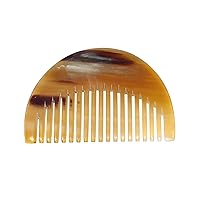 Horn Comb for Hair, Anti-Static Wide Tooth Comb for Women and Men, Handcrafted from Bull Horn - Size: 4.0” long x 2.7” wide
