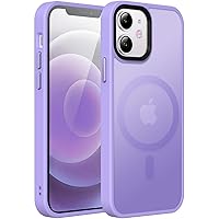 Upgraded Magnetic for iPhone 12 Case/iPhone 12 Pro Case, Compatible with Magsafe, Mil-Grade Protection, Yellowing Resistant, Anti-Scratch, Phone Case for iPhone 12/12 Pro, Light Purple