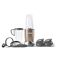 NutriBullet Pro - 13-Piece High-Speed Blender/Mixer System with Hardcover Recipe Book Included (900 Watts) Champagne, Standard