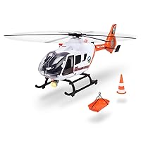 DICKIE TOYS Light and Sound SOS Rescue Helicopter with Moving Rotor Blades, 25