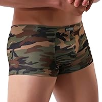 YUFEIDA Sexy Men's Boxer Shorts Camouflage Low Rise Boxer Trunks