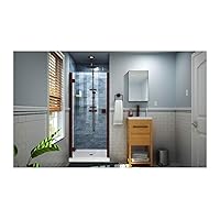 34-35 in. w x 72 in. h Chrome Plated semi-Frameless Shower Door.,Unbreakable