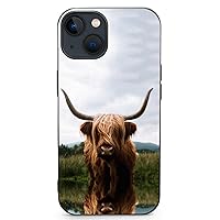 Scottish Highland Cow Phone Cases Cute Fashion Protective Cover Soft Silicone TPU Shell Compatible with iPhone 13 IPhone13 Mini