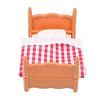 1 Set Bed Model House Decorations for Home Miniature Furniture Kids Room Dollhouse Bedroom Accessories Bookshelf Accessories Mini House Bunk Bed Ob11 Cloth Household Pink Mini Bed