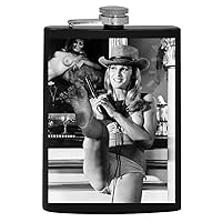 Ursula Andress - 8oz Black Hip Alcohol Drinking Flask Rare TNW #G842345