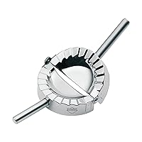 Ravioli, Pierogi, and Dumpling Maker, 18/8 Stainless Steel Pasta and Pastry Press, Perfect for Molding and Sealing Fresh Stuffed Pasta and Pastry Dough, 4 Inches