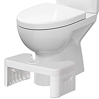 Portable Squatting Bathroom Potty Stool, White Poop Foot Stool, 6.25