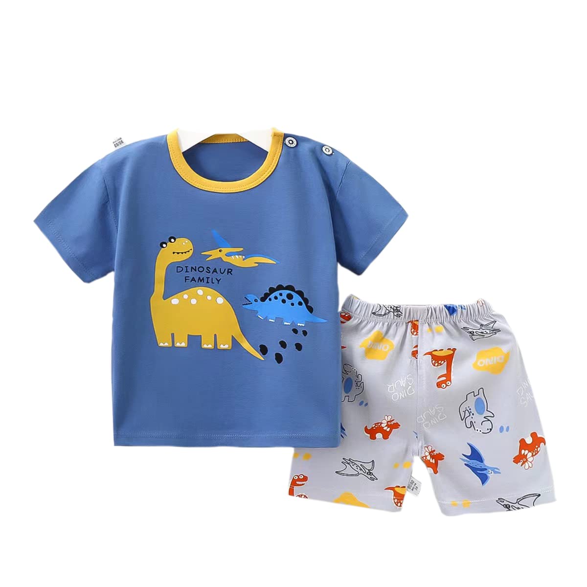 Infant Baby Boys' Summer Short Sets Clothes for Toddler Boy's 2 Piece Cotton Clothing Set Top Shorts Outfits