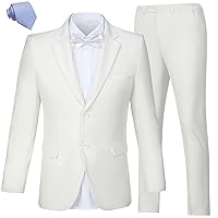Mens Pinstripe Suits Slim Fit 3 Piece Prom Homecoming Outfit Wedding Tux for Men Suit Jacket Vest Pants Set with Tie