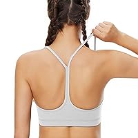 Padded Sports Bras for Women-Sexy Longline Crisscross Back Sports Bra-Medium Support Strappy Yoga Bra with Removable Cup