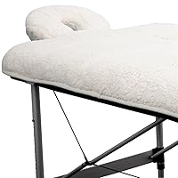 ForPro Premium Quilted Fleece Table Pad Set, Natural, Extra Soft, Hypoallergenic, for Massage Tables, Includes Massage Table Pad and Face Rest Cover