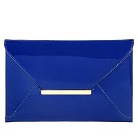 JNB Faux Patent Leather Envelope Candy Clutch Bag