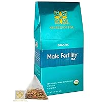 Secrets of Tea Men's Fertility Tea: Organic Fertility Supplements for Men, Green Tea, Maca Root, and Ginkgo Biloba for Male Reproductive Health 40 Cups