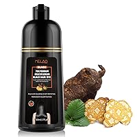 Black Hair Dye Shampoo for Gray Hair, Semi-Permanent Grey Coverage Shampoo,Hair Color Shampoo for Women Men,3 in 1 with Herbal Natural Ingredients (17 Fl Oz 500ml)
