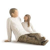 Willow Tree Father and Daughter, Celebrating Loving Bond Between Fathers and Daughters, Grandfathers and Granddaughters, Works Well in Family Groupings, Sculpted Hand-Painted Figure