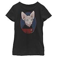 Star Trek Girl's Cat-luc Picard T-Shirt