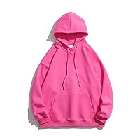 Men's Oversized Pocket Pullover Hoody Drawstring Hooded Sweatshirts Relaxed Fit Plain Hoodies Active Fleece Sweater