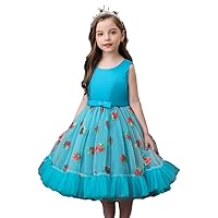 Flower Formal Casual Princess Dresses Strawberry Pattern Sequins Kids Vintage Infinity 50's Girls Dress