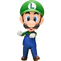 GOOD SMILE COMPANY TOY_FIGURE Super Mario Luigi Action Figure with Dash, Jump Effects, 3.9 inches