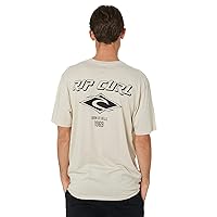 Rip Curl Icons Tee, Logo Graphic Cotton Jersey T-Shirt for Men