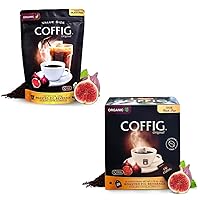 Original Travel Pack-Instant Coffee Substitute & Alternative-20 Tea Bags + Coffig Original-Roasted Fig Coffee-Caffeine Free Herbal Energy Drink Healthy Beverage-Keto & Vegan Friendly-(1 Pound)