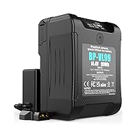 BP-VL99 V Mount Battery, 14.4V 99Wh Mini V Mount Li-ion Battery, Support 65W PD Type-C Fast Charger, with D-TAP, USB-A, Type-C, BP, OLED Screen, 7000mAh V-Lock Battery for Cameras and Camcorders