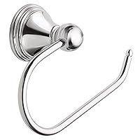 Moen Preston Collection Chrome Single Post Toilet Paper Holder, Wall Mounted Hanging Toilet Tissue Holder, DN8408CH