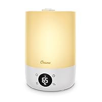 Ultra-Quiet 3-in-1 Humidifier, Essential Oil Aroma Diffuser & Soothing Sleep Light - Compact 1.2 Gallon Capacity with Adjustable Night Light & Fragrance Tray - Ideal for Bedroom and Office