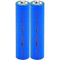 SOENS aa Lithium batteries3.7V 1000mAh 10440 Lithium Battery Used for Flashlight and,2 Units.