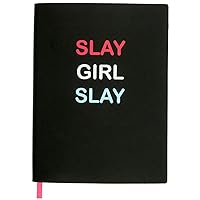 Graphique Deluxe Oh So Soft “Slay Girl Slay” Journal, w/Custom Gilded Edge Pages and Custom Interior, Fun Journal for Taking Notes, Making Lists, Writing Stories, and More