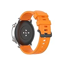 22 20mm Soft Silicone Strap for 20mm 22mm Universal Replacement Band Watchband (Color : Orange, Size : 22mm Universal)