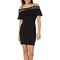 A. Byer Women's Off The Shoulder Body Con Form-Fitting Dress (Junior's)