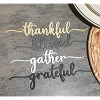 Custom Thanksgiving Place Cards Thanksgiving Table Decor Laser Cut Thanksgiving Place Setting Grateful Thankful Blessed Gather Place Cards