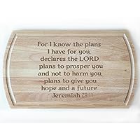 Hopeful Jeremiah 29:11 Text Board on God's Plans for Hope and Future, Perfect for Uplifting and Inspiring Home Decor with Laser Engraving.