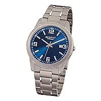 REGENT Men's Titanium Blue Watch F-840, Bracelet