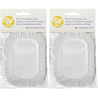 Petite Loaf Cups-White 50/Pkg 1.25
