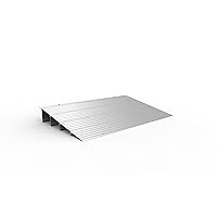 EZ-ACCESS TRANSITIONS 4 Inch Portable Self Supporting Aluminum Modular Entry Threshold Ramp Ideal for Doorways and Raised Landings
