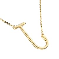 𝐁𝐢𝐠 𝐋𝐞𝐭𝐭𝐞𝐫 𝐍𝐞𝐜𝐤𝐥𝐚𝐜𝐞 Stainless Steel Initial Pendant Best Friends Jewelry for Girls 𝐖𝐨𝐦𝐞𝐧 Her Wedding Birthday Christmas Gifts