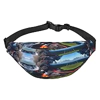 Kilauea Volcano Bloom Adjustable Belt Hip Bum Bag Fashion Water Resistant Hiking Waist Bag for Traveling Casual Running Hiking Cycling