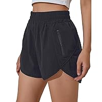 Women's Athletic Shorts Running Shorts Ladies Shorts for Summer with Pockets Casual Shorts Elastic Waist Shorts Ladies Yoga Shorts Solid Color Slit Shorts Women Workout Sports Shorts