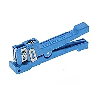 IDEAL Industries, Inc. 45-163 Ringer Adjustable Blade Cable Stripper, Cable Stripping Tool for 1/8 in. - 7/32 in. O.D. Cable, Blue, 1 Stripper