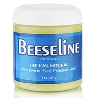 Beeseline Original - 100% Natural & Hypoallergenic Alternative to Petroleum Jelly - Lips, Hands, Baby, Makeup Remover and More (8 oz)