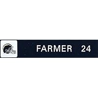 Derek Farmer Game Used 2005-2006 Chargers Football Locker Name Plate #24 SFA RB - NFL Game Used Footballs