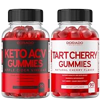 Keto ACV Gummies for Weight Loss Advanced Formula (90 Gummies) and Tart Cherry Gummies with Celery Seed Extract (90 Gummies)